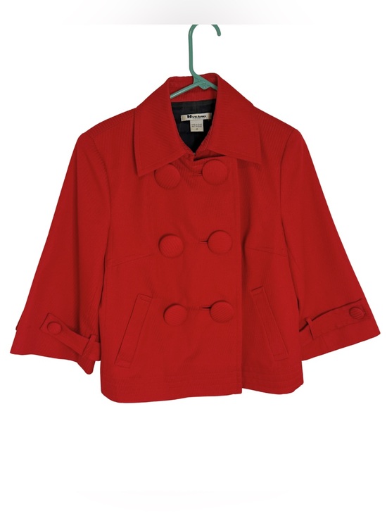 Nygard Collection Jackets & Blazers - Nygard Collection Red Double-Breasted 3/4 Sleeve Short Blazer Jacket Size 10